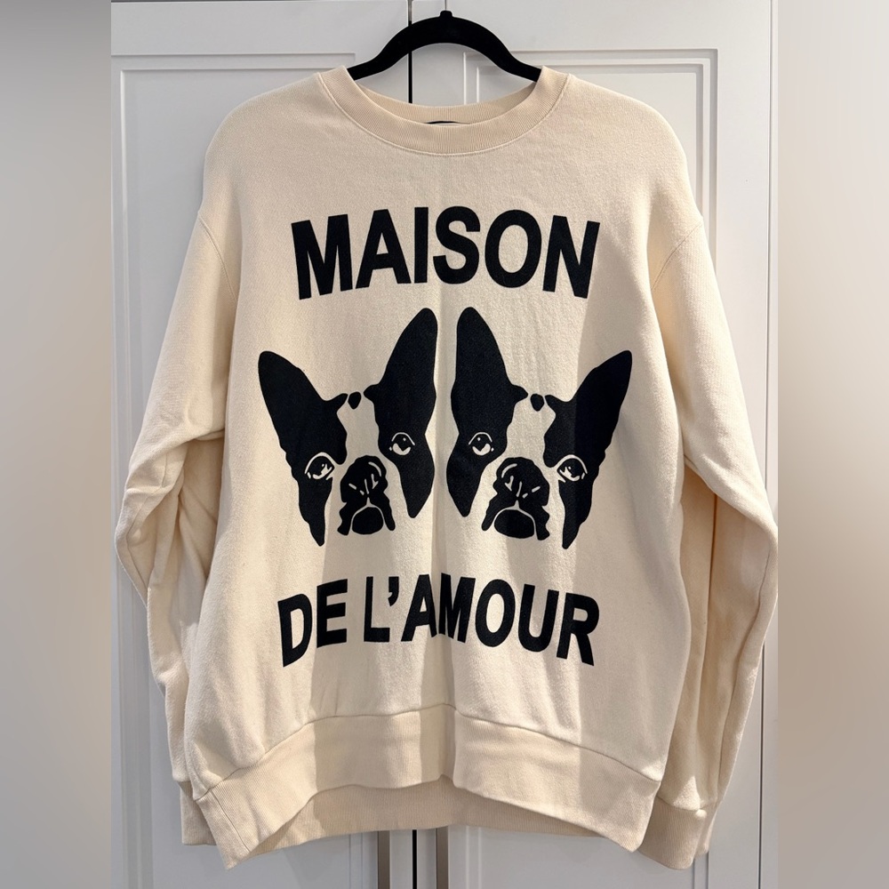 Maison De L'Amour Cream Dog Sweatshirt